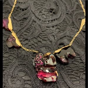 Swarovski Limited Edition Collection Crystal Gold overlay necklace.